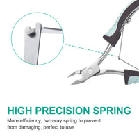 IVON DQ-01 Professional Non-Slip Stainless Steel Cuticle Cutter,Blue