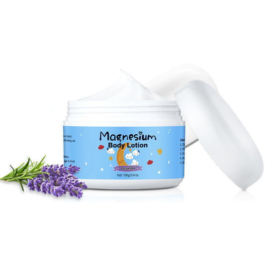 MrCuvaryas Magnesium Lotion for Kids, Magnesium Cream for Sleep,Calm Magnesium Cream, Baby Magnesium Lotion With Lavender Essential Oils,Body Skin Care for Relaxation, Muscle Comfort