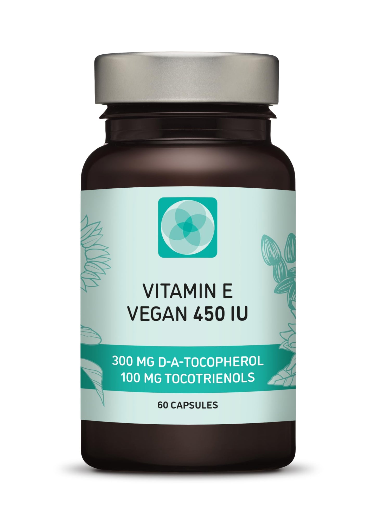 Procapsin Vitamin E 450 IU 400mg Tocopherol + Tocotrienol Vitamin E Vegan - Alpha Tocopherol + All 4 Tocotrienols – Alpha Tocotrienol + Beta Tocotrienol + Delta Tocotrienol and Gamma Tocotrienol