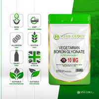 Herb-ology.co.uk Nature's Technology HB Boron Supplement | 90 Vegan High Strength Boron Capsules - 10mg per Serving | Non-GMO, Gluten, Dairy & Allergen Free | Manufactured in the UK