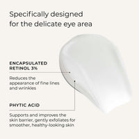 WUNDERBROW Wunderlift Night Retinol Eye Cream, 3% Encapsulated Retinol, Hyaluronic Acid and Coleus Forskohlii, Vegan and Cruelty free