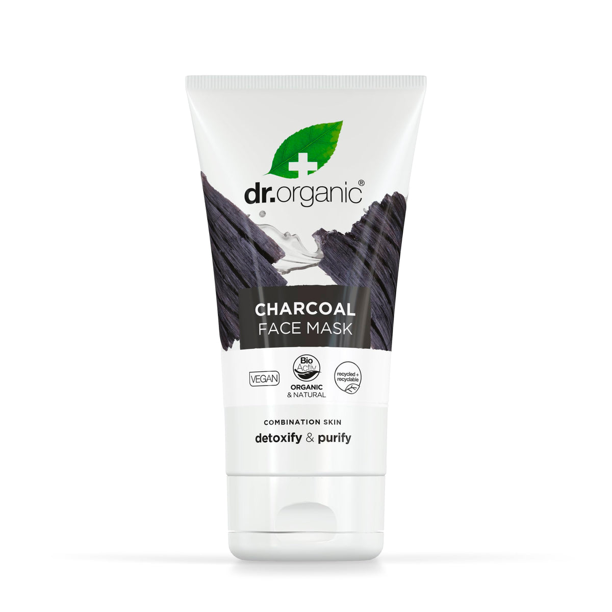 Dr. Organic Dr Organic Charcoal Face Mask, Cleansing, For Acne & Clearing Skin, Oily, Problem Skin, Natural, Vegan, Cruelty-Free, Paraben & SLS-Free, Recycled & Recyclable, Organic, 125ml, Packaging may vary