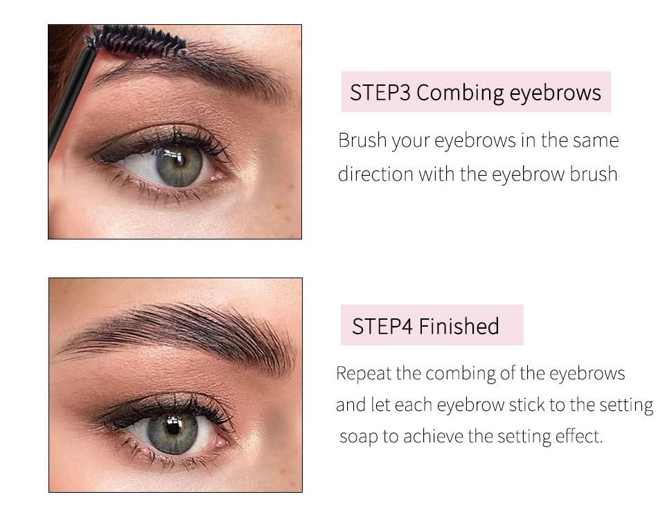 ieron Eyebrow Soap Brows Styling Soap Long Lasting Water-resistant with Brush for Eyebrow Make-up Beauty