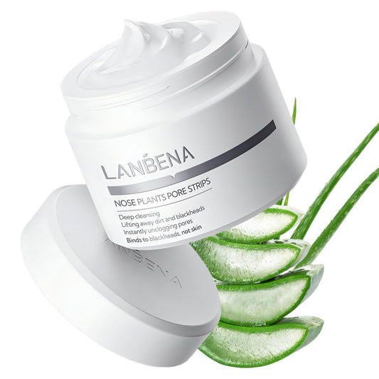 LANBENA Blackhead Remover Mask, Nose Plants Pore Strips Facial Cleanser, Peel off Mask Deep Cleansing for All Skin Types, 60 Pieces