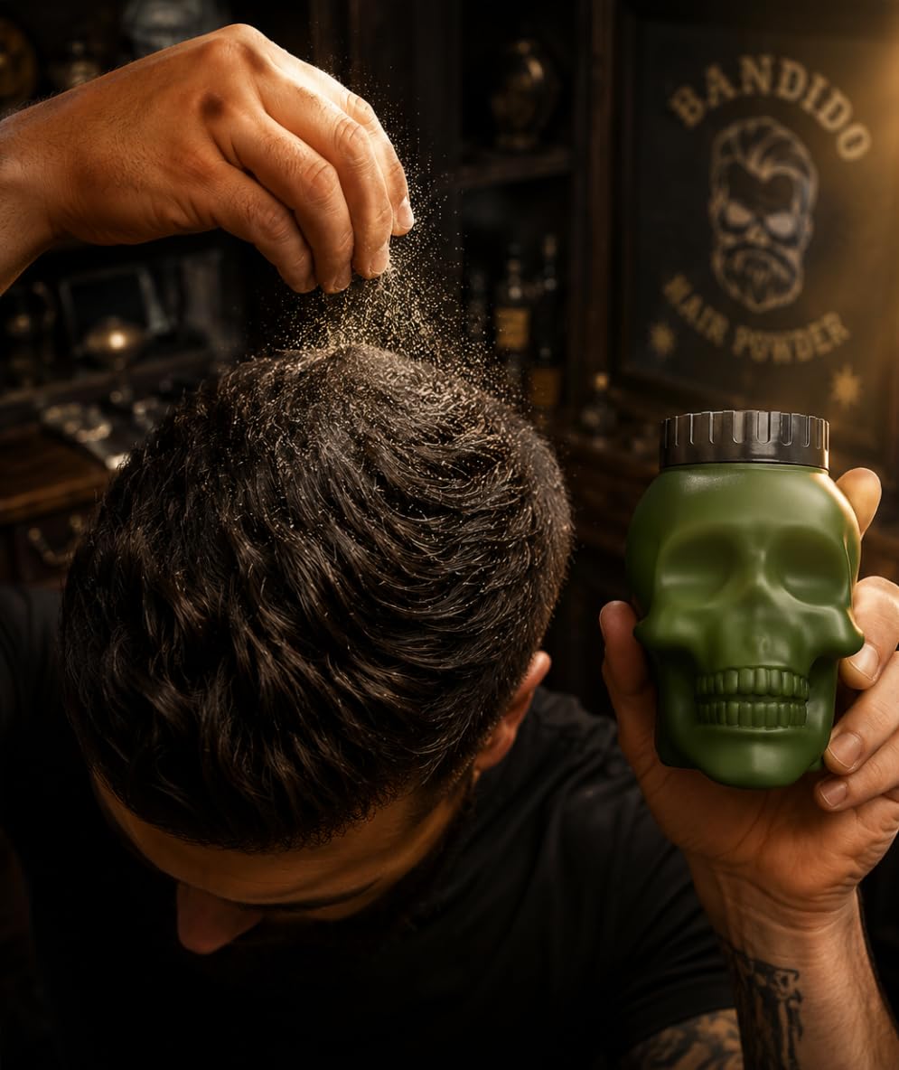 Bandido BANDIDO Shiny Hair Styling Powder 20g | Ultra Hold | Shiny Look | Hair Styling Powder Men & Women | Volumising Hair Texture Powder Wax