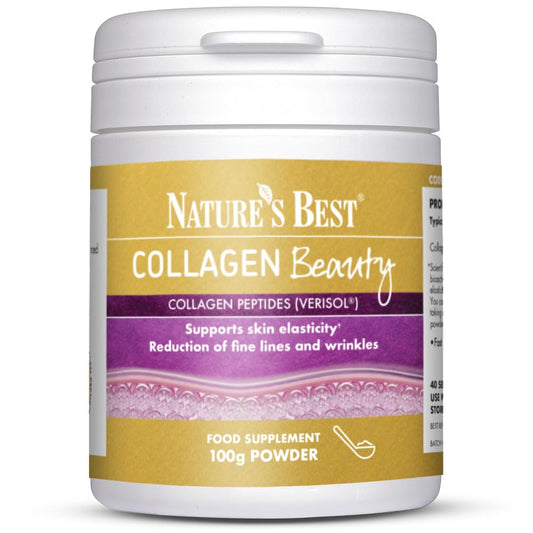 NATURE'S BEST Collagen Beauty Powder - 100g | 40 Servings | Supports Skin Elasticity & Reduces Fine Lines | Patented VERISOL® Bioactive Peptides | Fast Dissolving & Taste-Free!