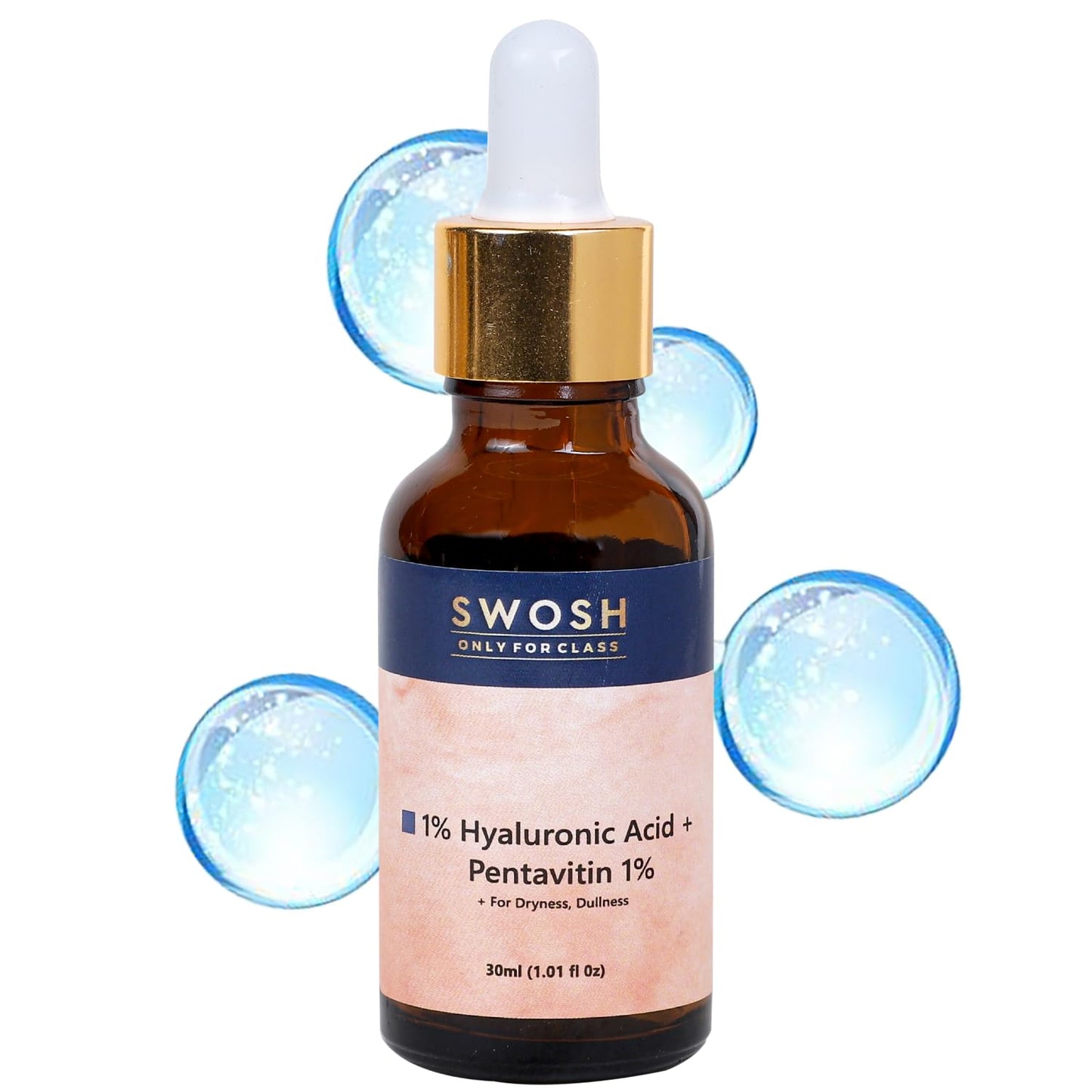 SWOSH 1% Hyaluronic Acid Serum 30 ML Lightweight & Hydrating Serum For Intense Hydration(Normal To Dry SKIN) With Glycerine and Aloe Vera For Skin Illumination