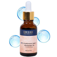 SWOSH 1% Hyaluronic Acid Serum 30 ML Lightweight & Hydrating Serum For Intense Hydration(Normal To Dry SKIN) With Glycerine and Aloe Vera For Skin Illumination