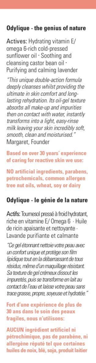 Odylique - Organic Cleanser for Dry Skin – Silk Touch Cleanser - With Purifying Lavender & Hydrating Plant Oils – Natural Cleanser For Mature Skin (95g)