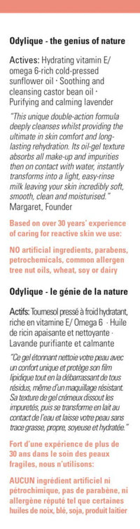 Odylique - Organic Cleanser for Dry Skin – Silk Touch Cleanser - With Purifying Lavender & Hydrating Plant Oils – Natural Cleanser For Mature Skin (95g)