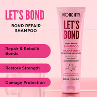 Noughty Let's Bond Builder Shampoo for Repair, Restorative Formula for Chemically Treated and Coloured Hair, Strengthening Formula to Reduce Breakage and Protect Colour for Longer, 250ml