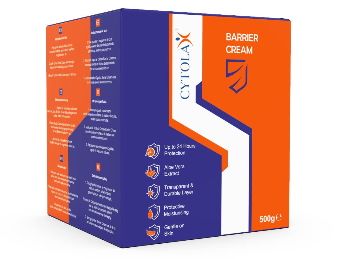 Cytolax Barrier Cream 120g | Transparent & Durable 24hour Protection | Prevents Skin Irritation & Sores | Improves Elasticity & Repairs Damaged Skin | with Shea Butter & Aloe Vera extracts