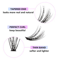 Leipple Lash Clusters,240Pcs 9-14mm Mix Individual Lashes Cluster, 20D