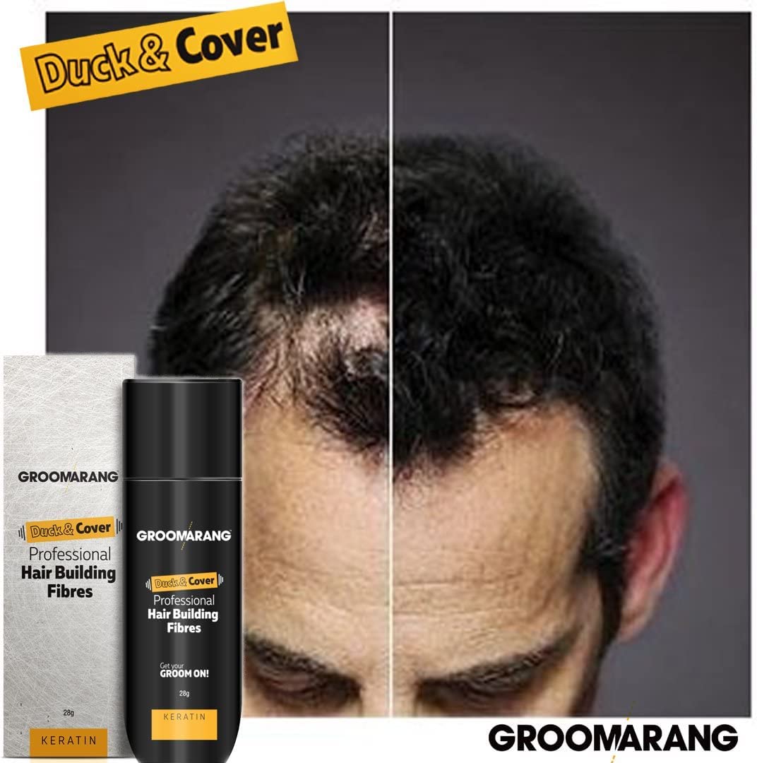 groomarang Hair Fibres X2 GROOMARANG Keratin Hair Building Fibres for Thinning Hair - Instantly Conceals Thinning Areas for Fuller Thicker Hair- For Men & Women 28g + Hair Loss Prevention Lotion (Light Brown)