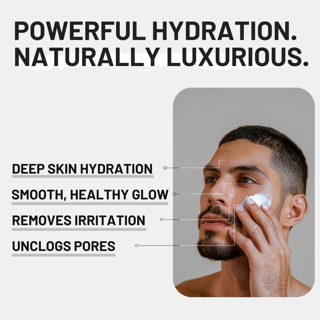 ZOUSZ Zousz Black Oud Face Moisturiser for Men – Hydrating & Soothing Face Cream with Aloe Vera & Hyaluronic Acid – Plumping Daily Mens Moisturiser for Smoother, Healthier Skin – 50ml