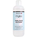 MYLEE Mylee 100% Pure Acetone (600ml) - Gel Nail Polish Remover – Maximum Strength Professional Soak-Off for UV/LED, Acrylics, Nail Tips & Glue - Made in the UK
