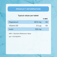 Healthspan Opti-Magnesium | 90 Tablets | for Bone & Muscle Support | Maintains Psychological Function and Nervous System | Easily Absorbed | Added Vitamin D3 | Inulin | Vegetarian