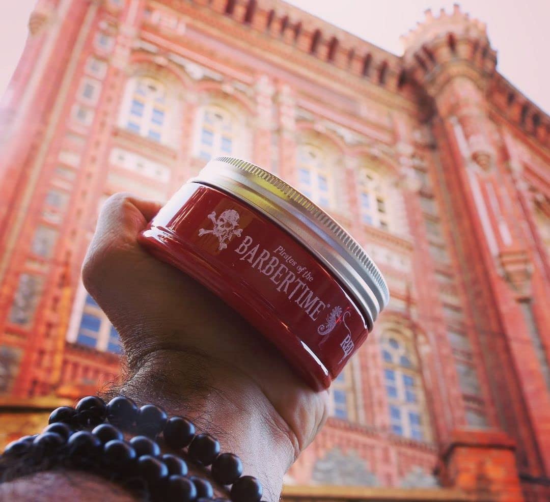 BarberTime BARBERTIME Hair Styling Aqua Wax | No2 Red Pomade Shine Look | Long Lasting Gel Formula Strong Hold 150 ml