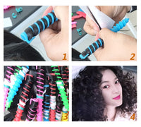 TOPWEL 26 Pieces 6inch Spiral Hair Perm Rod Colorful Plastic Long/Medium Hair Barber Hairdressing Styling Curling Perm Rod No Heat Hair Curlers for Women Girls