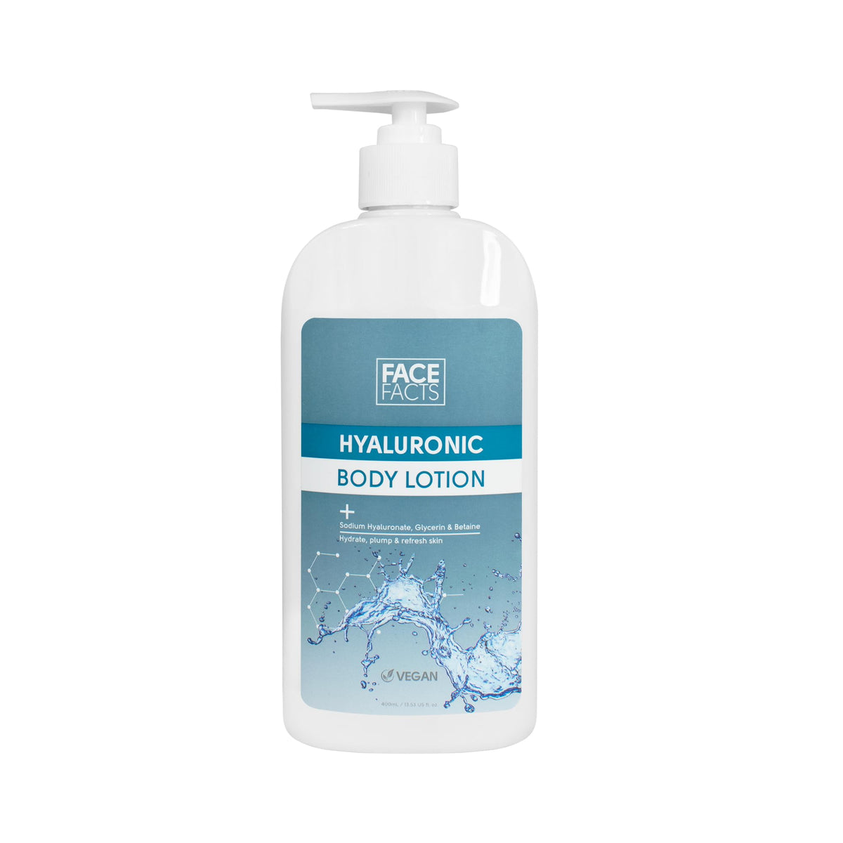Face Facts Hyaluronic Body Lotion | Moisturise + Plump | 400ml