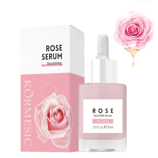 DMQ Rose Facial Oil,Instant Face Firming & Plumping,Rose Anti Aging Face Moisturizer,Hyaluronic Acid Serum for Face,Antioxidant Firming Night Serum for face,Improve Dull Skin & Soft Skin Tone-30ml