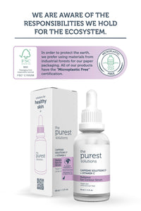 The Purest Solutions Radiance Eye Contour Serum (Caffeine Solutions 5% + Vitamin C) - Bright and Rested Appearance - Skin Tone Difference Reduction - Under-Eye Bag Care - Vegan | Cruelty Free (30 ml)