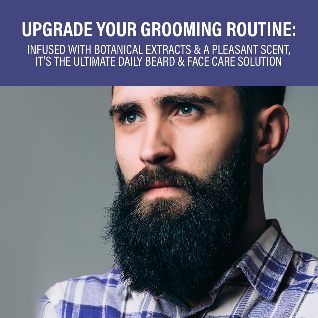 GRAHAM HILL Arnage Soothing & Refreshing Face and Beard Balm for Men, 200ml - Beard Balm, Men's Face Moisturizer, Vegan Beard Moisturiser for Men with Panthenol, Jojoba Oil & American Cuckoo Flower