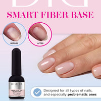 DIDIER LAB Didier Lab- Premium Milky Pink Gel Nail Polish Base Coat 10ml -Extra Strong Nail Strengthener For Damaged Nails - Gel Base Coat - Nail Varnish - Gel Polish - Clear Nail Polish - LED UV Gel Nail Polish