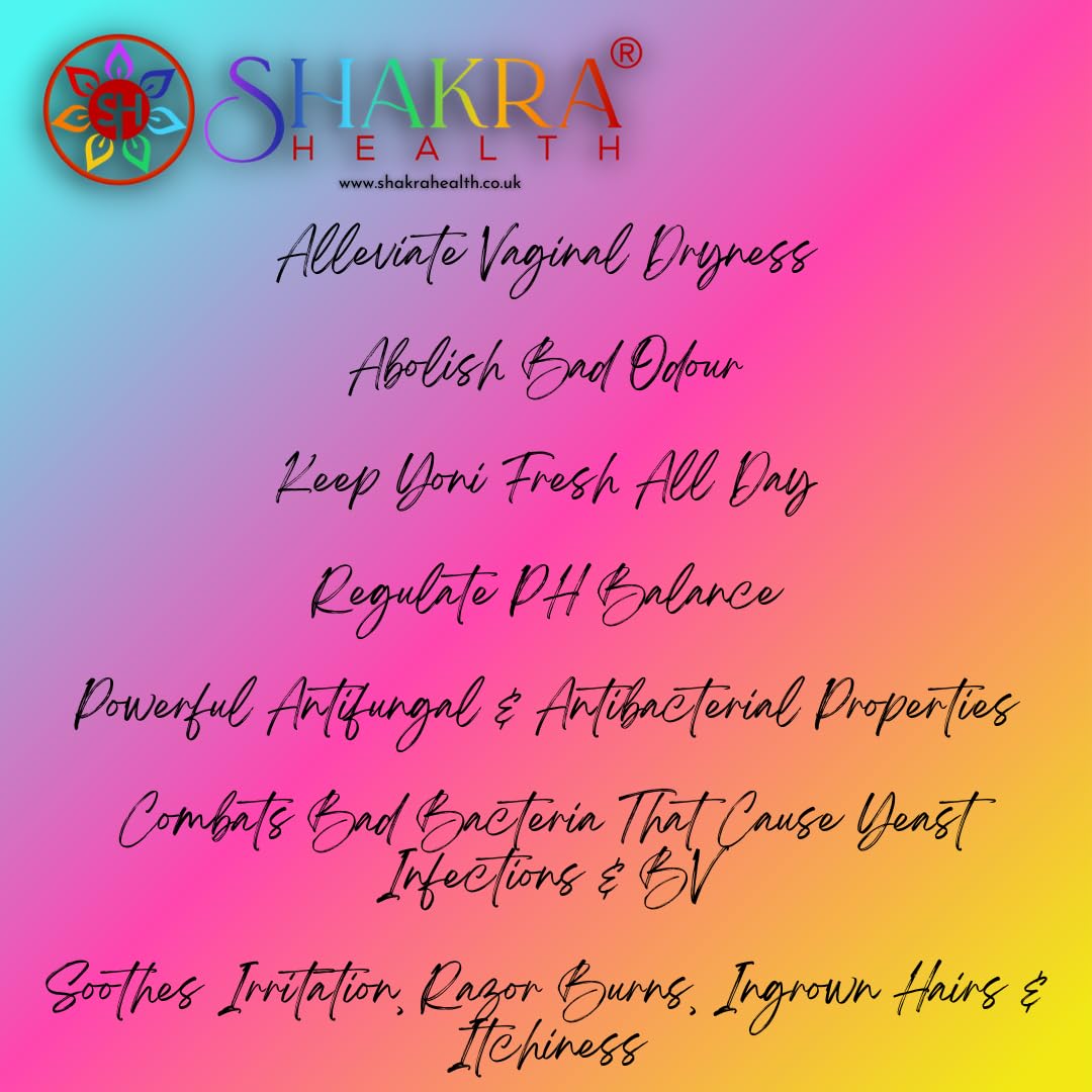 SH SHAKRA HEALTH Yoni Oil Cherry 30ml Body Massage Oil: Moisturise & Balance PH, Intimate Feminine Scent, Natural Hygeine & Fresh Smell. Vegan, Organic
