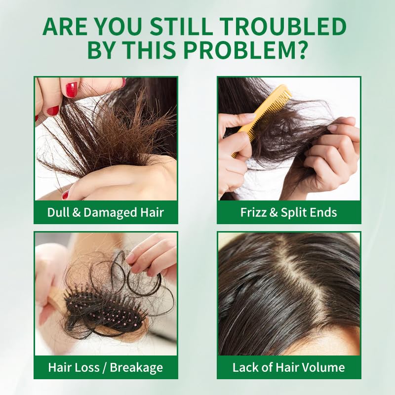 YIAE Herbal Hair Growth Serum with 3-Roller - Caffeine Complex for Thinning Hair, 30ml Lightweight - Gentle Sensitive Scalp