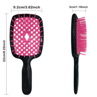 Maxmana Secret Detangler Hair brush,Detangling Brush, Massage Curl Comb for for Women, Men,Girls and Kids for Natural Curly Wet Dry Thick Straight Long Hair (Black Red)