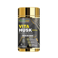 Vitaminnica Vita Husk Pysllium Husk Supplement 1000mg- High in Soluble Fibre- Pack of 60 Capsules
