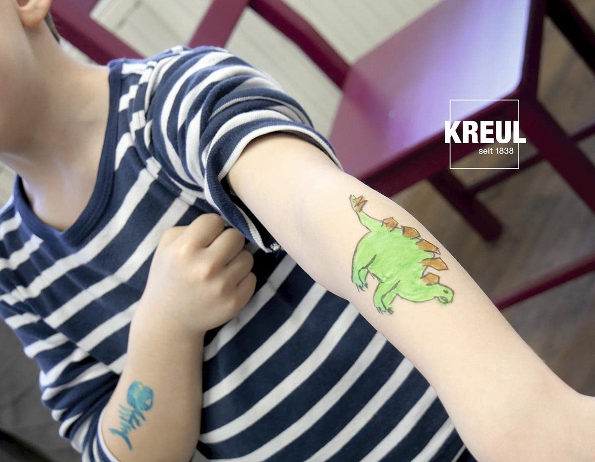 KREUL Kreul 62103 Tattoo Pen Green Line Width 0.5 3 mm Cosmetic Ink Water-based Lasts up to 5 Days Dermatologically Tested Vegan Paraben