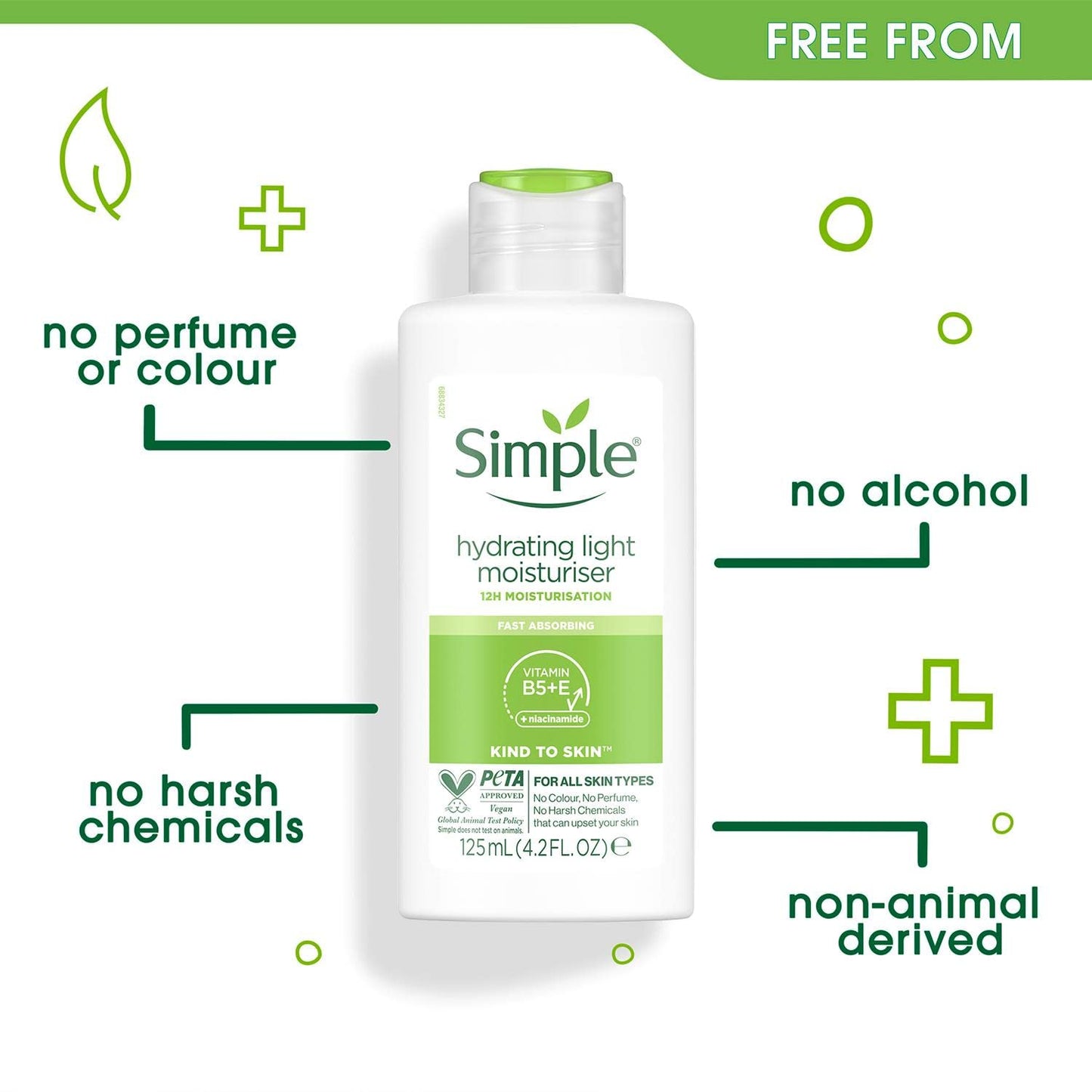 Simple Kind to Skin Hydrating Light Moisturiser, 12h Moisturisation - Pack of 2
