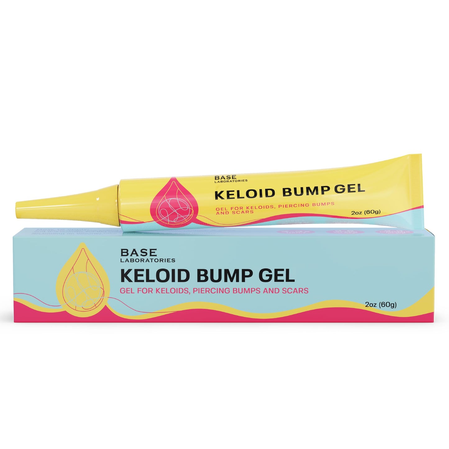 BASE LABORATORIES Keloid Bump Gel - Natural Piercing Bump & Keloid Scar Gel - For all Piercing Scars, Keloids & Bumps - 15ml