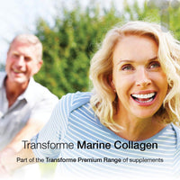 Transforme Marine Collagen Capsules 600mg - 1200mg Serving, Hydrolysed Collagen Peptides with Vitamin C, Mineral Zinc, 120 High Strength Capsules, Gluten Free