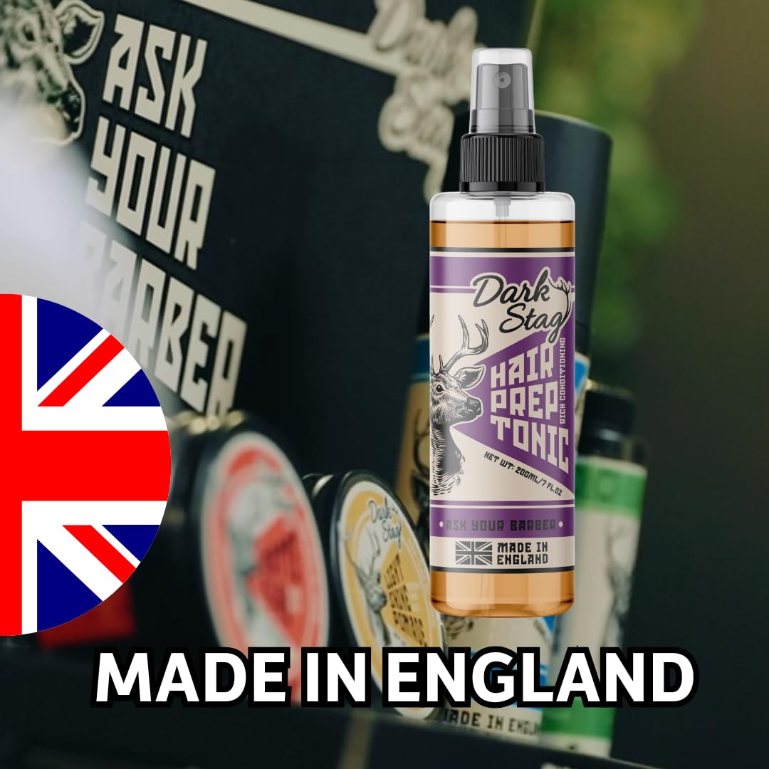 Dark Stag Hair Prep Tonic, Professional Product for Men, Conditions Hair, Enhances Hair, Sprayable Formula, 200ml
