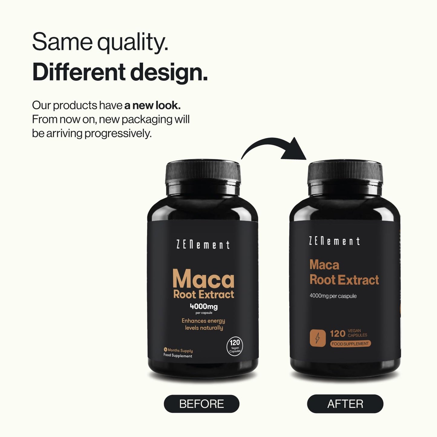 Peruvian Maca – Root Extract Standardised to Macaenes and Macamides – 4000 mg Whole Plant per Capsule – for Men and Women – 120 Vegan Capsules – 4-Month Supply – Zenement