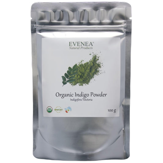 Organic Indigo Leaf Powder from India - Pure and Premium Quality (100g)