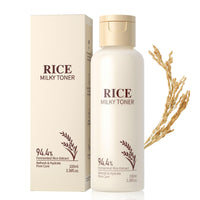 OKAQEE Rice Toner for Face - Milky Toner with 94.4% Rice Extract & Niacinamide - Skincare to-ner for Even Skin Tone - Hydrating Ri-ce Facial to-ner Serum - Gentle, pH-Balanced for Sensitive, Dry & Dull Skin