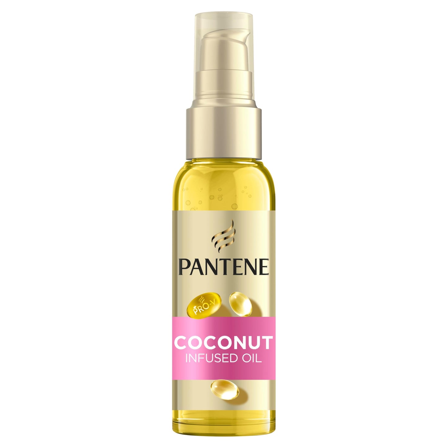 Pantene Pro-V Defined Curls Coconut Infused Hair Oil 100ml for Frizzy, Unruly Curls. Daily Leave in Nourishing Oil. Deeply Moisturises, Softens Hair and Prevents Protein Loss