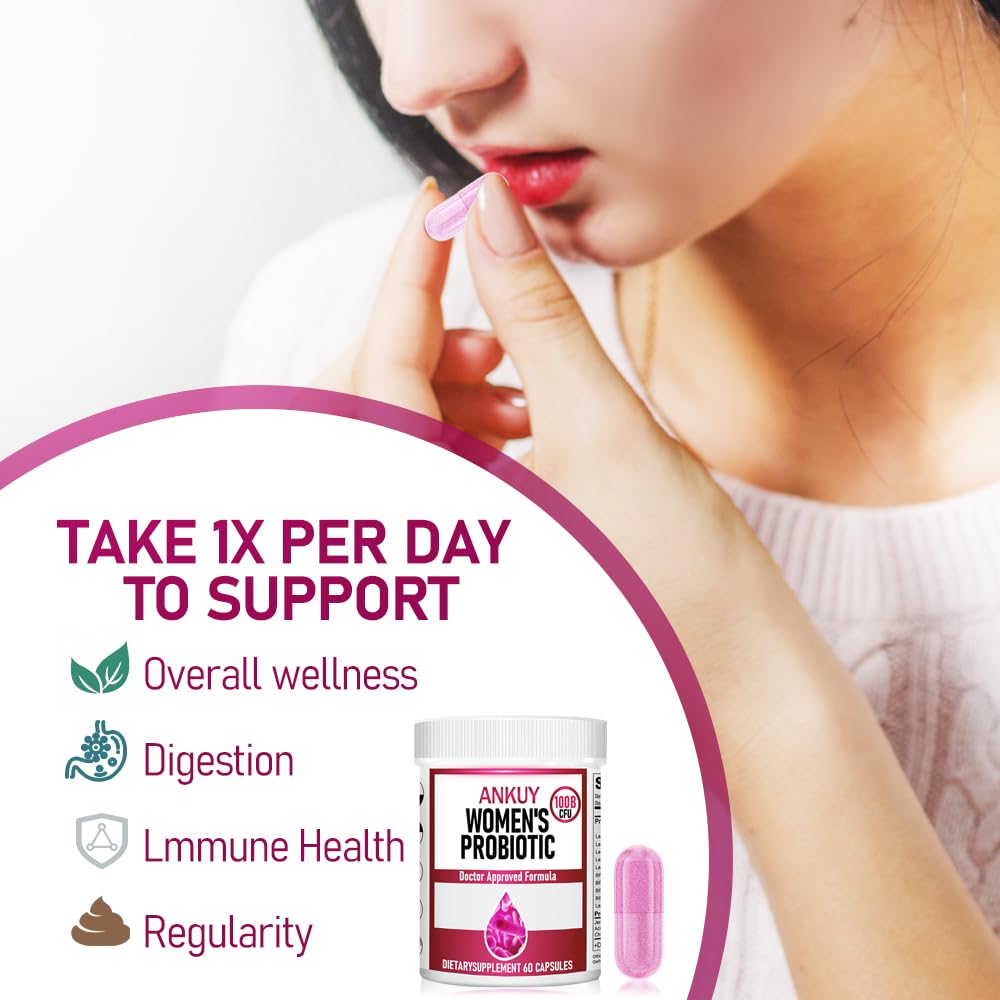 Probiotics for Women - PH Balance, Digestive, UT, & Feminine Health - 100 Billion CFU -10 Unique Strains for Women - Organic Prebiotics, Cranberry Extract+ - Womens Probiotic - 60 Capsules