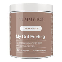 Tummy Tox Probiotics for Gut Health - Bacterial Cultures Supplement with Prebiotics, Psyllium, Acacia Fibre, Guarana, Vitamin C - 30 portions, 210 g - My Gut Feeling - TummyTox