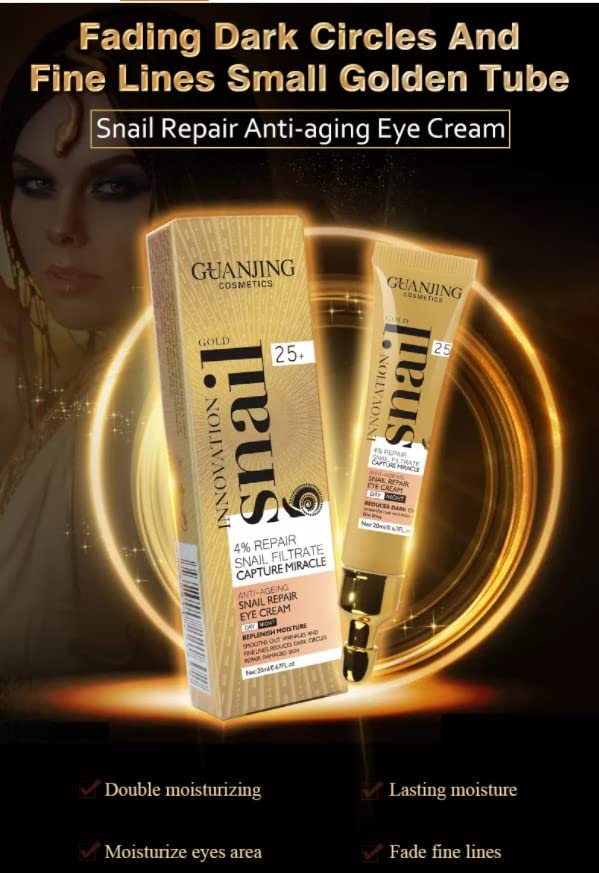 Snail Eye Cream Snail Wrinkle Remover Anti Puffiness Moisturizing Snail Intense Repairing Eye Cream