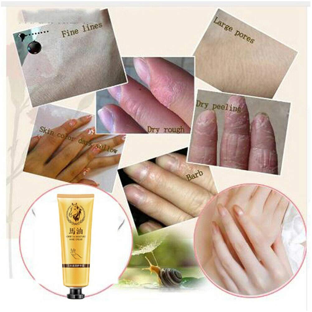 Merkts Horse oil hand cream, anti-aging moisturizing whitening lotion, horse oil dry foot cream, 30ml winter anti-drying moisturizing nourishment