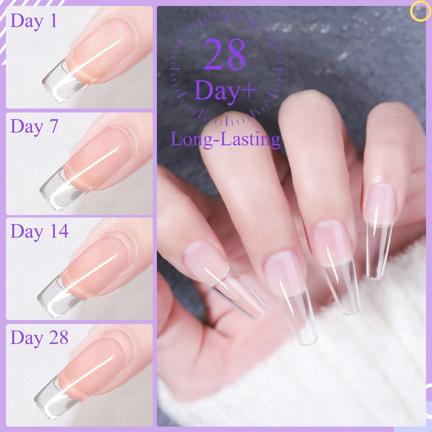 Saviland 100g Clear Builder Nail Gel - 3.5oz Large Capacity Builder Hard Gel For Nails, Builder Gels In a Bottle Nail Extension Gel Builder For Nails Strengthen Diy The Gel Bottle Nail Art Manicure