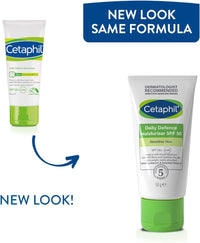 Cetaphil Daily Defence Face Moisturiser, SPF 50+ Day Cream With Glycerin, 50g, Sunscreen For All Skin Types