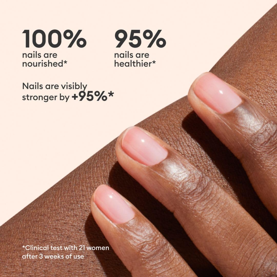 Manucurist Active Glow™ Raspberry Colour-Care Hybrid Nail Polish - Vegan & Made in France Ultra-Glowy 2 in 1 Nail Concealer & Care Pink - Nails Care