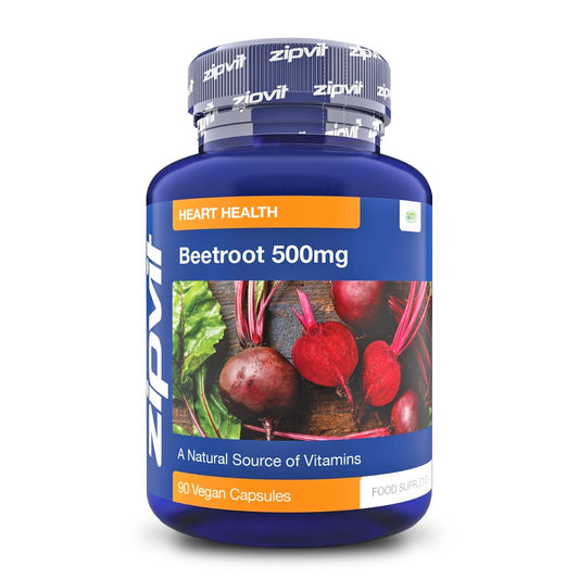 Zipvit Beetroot Extract Capsules 500mg, 90 Vegan Capsules, Naturally Rich in Vitamin A, B6, and C
