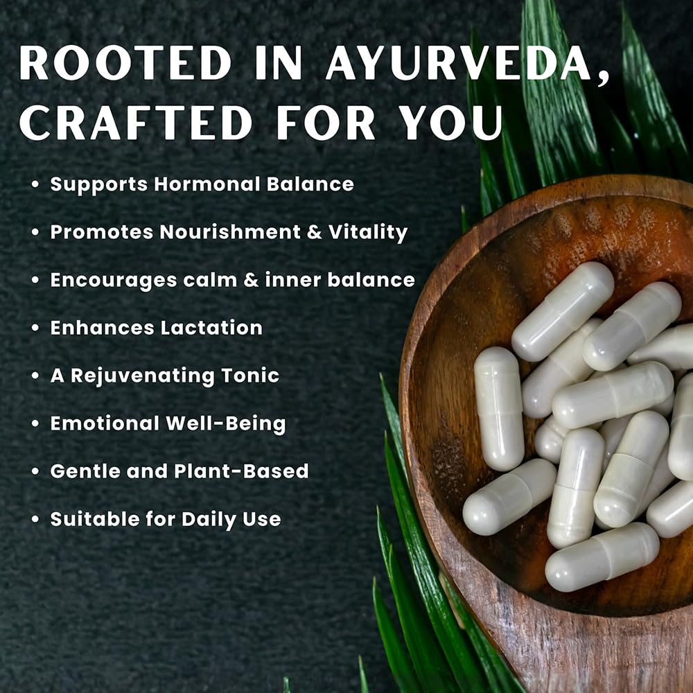 Ireya Ayurveda Shatavari Capsules for Women (90 Capsules) | Shatavari Herbal Supplement | Made with Shatavari Root | Non-GMO, Gluten Free, 1000mg, 90 Vegan Caps